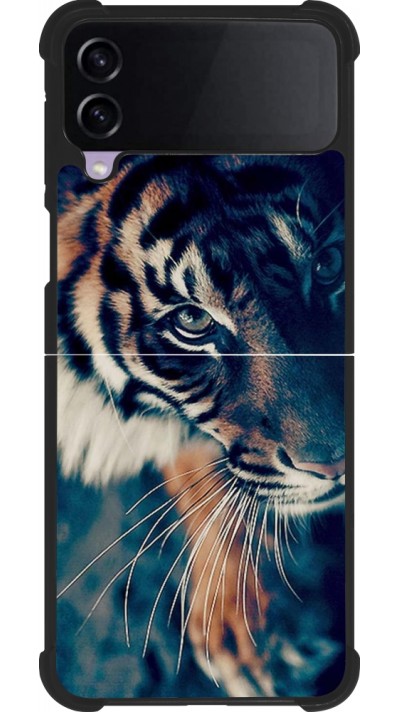 Samsung Galaxy Z Flip4 Case Hülle - Silikon schwarz Incredible Lion