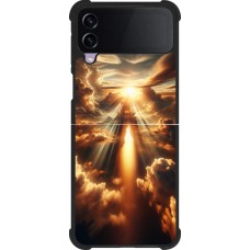 Samsung Galaxy Z Flip4 Case Hülle - Silikon schwarz Himmelsleuchten Zenit