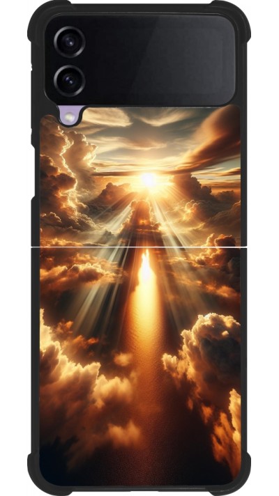 Samsung Galaxy Z Flip4 Case Hülle - Silikon schwarz Himmelsleuchten Zenit