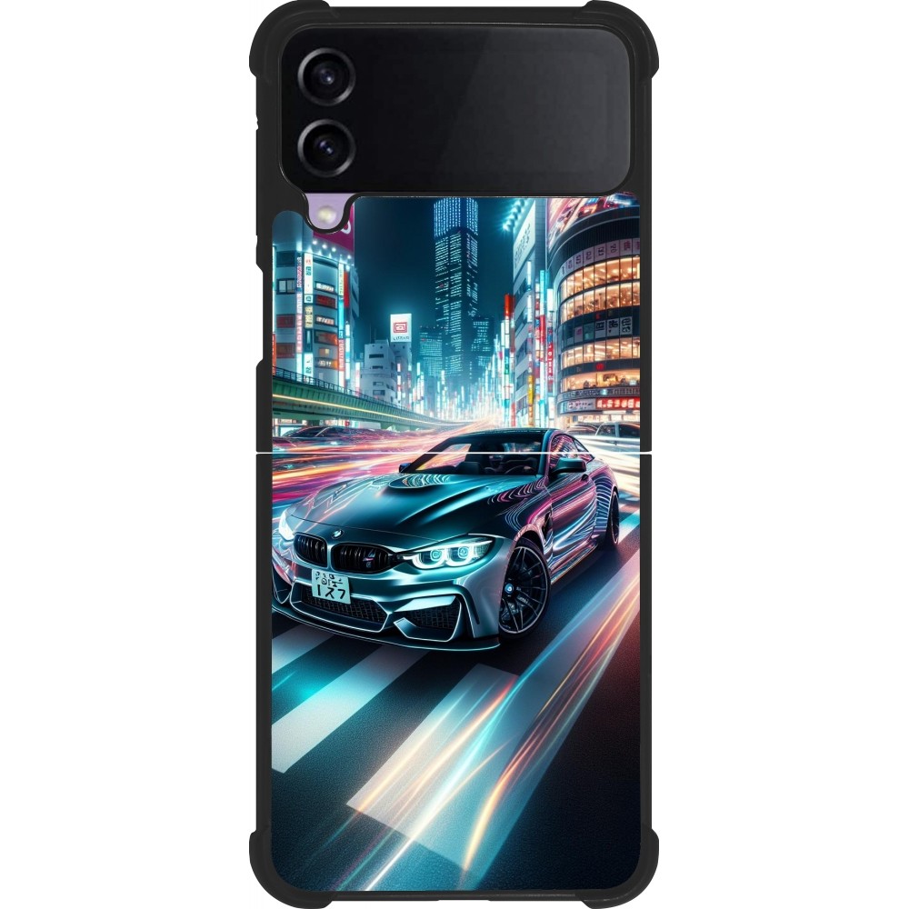 Samsung Galaxy Z Flip4 Case Hülle - Silikon schwarz BMW M4 Tokio Nacht