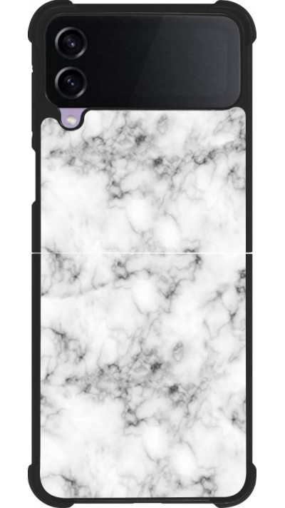 Samsung Galaxy Z Flip4 Case Hülle - Silikon schwarz Marble 01