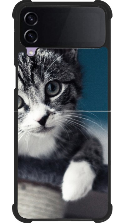 Samsung Galaxy Z Flip4 Case Hülle - Silikon schwarz Meow 23