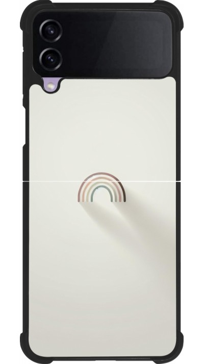 Samsung Galaxy Z Flip4 Case Hülle - Silikon schwarz Mini Regenbogen Minimal