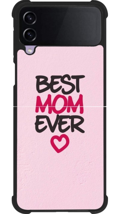 Samsung Galaxy Z Flip4 Case Hülle - Silikon schwarz Mom 2023 best Mom ever pink