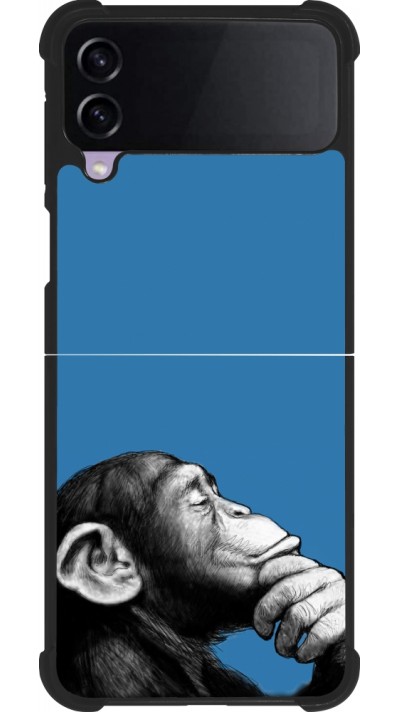 Samsung Galaxy Z Flip4 Case Hülle - Silikon schwarz Monkey Pop Art