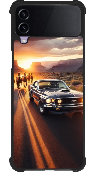 Samsung Galaxy Z Flip4 Case Hülle - Silikon schwarz Mustang 69 Grand Canyon