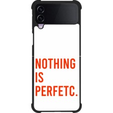 Samsung Galaxy Z Flip4 Case Hülle - Silikon schwarz Nothing is Perfetc