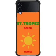 Samsung Galaxy Z Flip4 Case Hülle - Silikon schwarz Pop Summer Destination St-Tropez