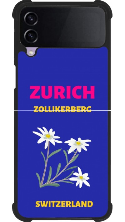 Samsung Galaxy Z Flip4 Case Hülle - Silikon schwarz Pop Summer Destination Zurich