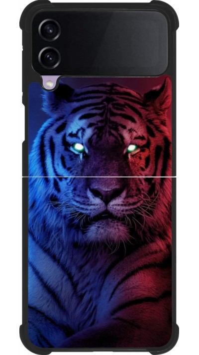 Samsung Galaxy Z Flip4 Case Hülle - Silikon schwarz Tiger Blue Red