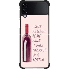 Samsung Galaxy Z Flip4 Case Hülle - Silikon schwarz I just rescued some wine