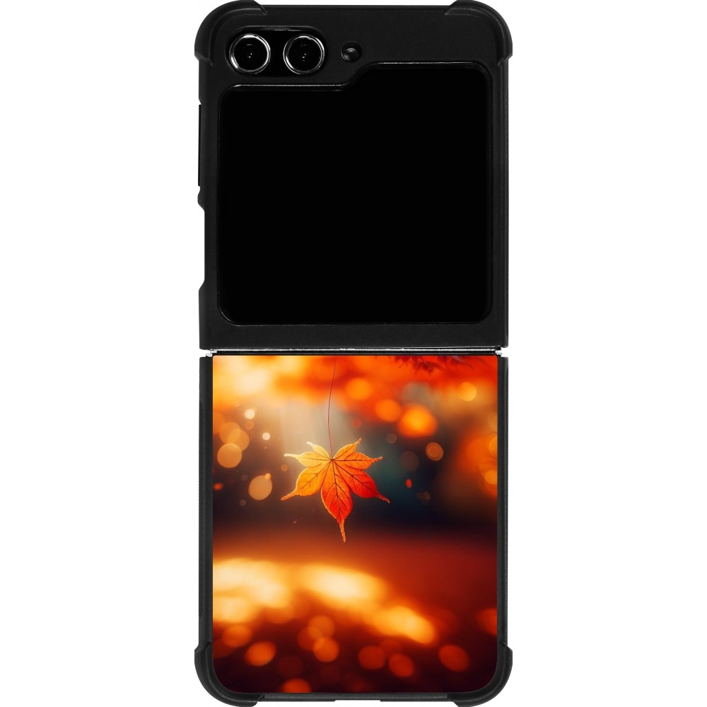 Samsung Galaxy Z Flip5 Case Hülle - Silikon schwarz Herbst Magisch Orange