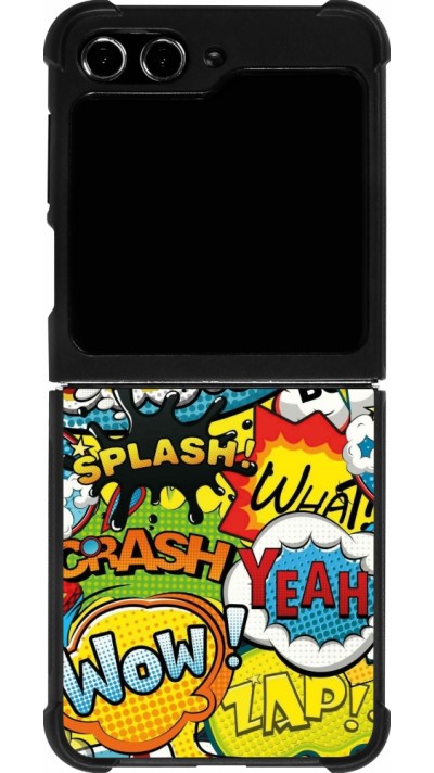 Samsung Galaxy Z Flip5 Case Hülle - Silikon schwarz Cartoons slogans