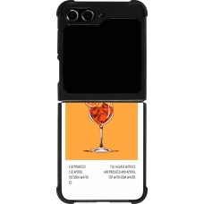 Samsung Galaxy Z Flip5 Case Hülle - Silikon schwarz Cocktail Rezept Aperol Spritz