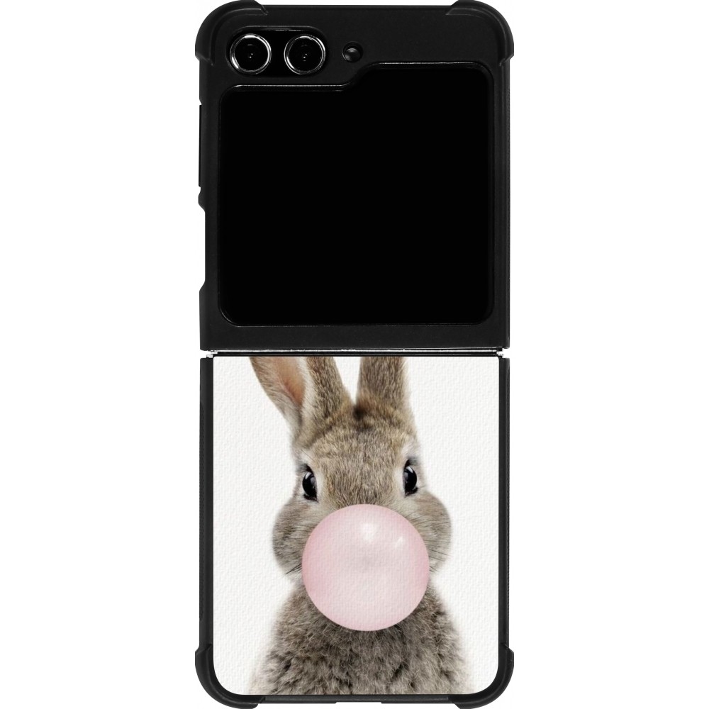 Samsung Galaxy Z Flip5 Case Hülle - Silikon schwarz Easter 2023 bubble gum bunny