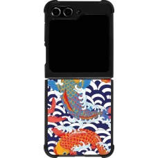 Samsung Galaxy Z Flip5 Case Hülle - Silikon schwarz Easter 2023 japanese fish