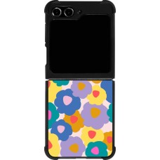 Samsung Galaxy Z Flip5 Case Hülle - Silikon schwarz Easter 2024 flower power