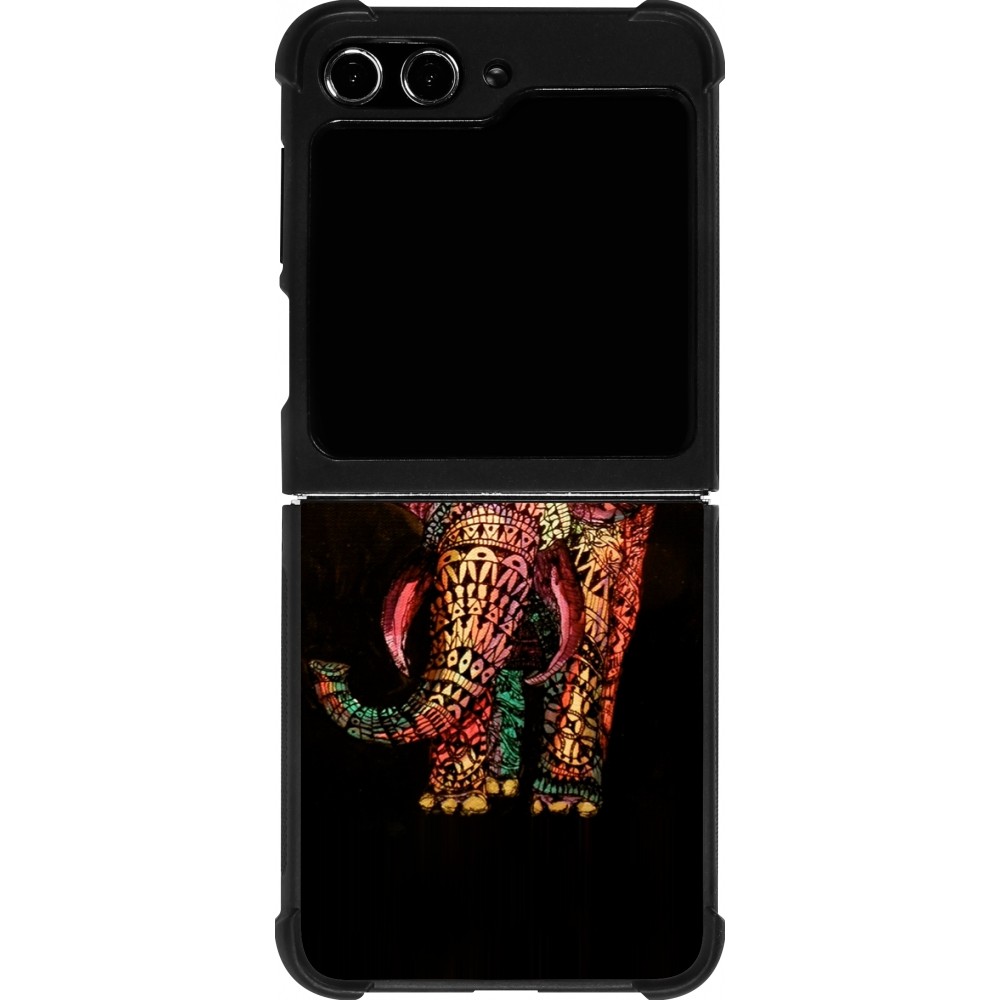 Samsung Galaxy Z Flip5 Case Hülle - Silikon schwarz Elephant 02