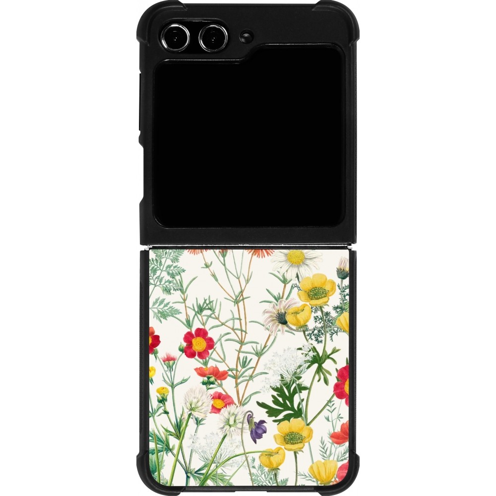 Samsung Galaxy Z Flip5 Case Hülle - Silikon schwarz Flora Botanical Wildlife