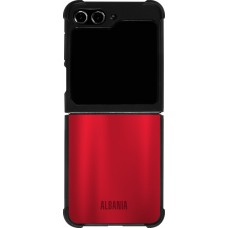 Samsung Galaxy Z Flip5 Case Hülle - Silikon schwarz Albanien personalisierbares Fussballtrikot