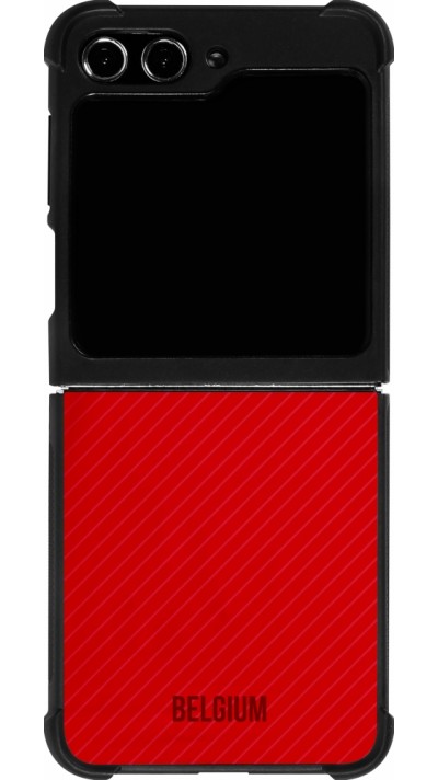 Samsung Galaxy Z Flip5 Case Hülle - Silikon schwarz Belgien 2022 personalisierbares Fußballtrikot