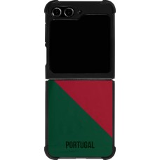 Samsung Galaxy Z Flip5 Case Hülle - Silikon schwarz Fussballtrikot Portugal2022