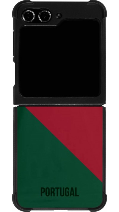 Samsung Galaxy Z Flip5 Case Hülle - Silikon schwarz Fussballtrikot Portugal2022