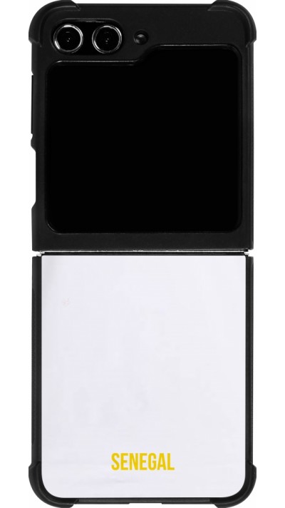 Samsung Galaxy Z Flip5 Case Hülle - Silikon schwarz Senegal 2022 personalisierbares Fußballtrikot