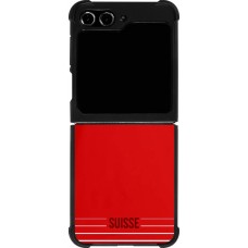 Samsung Galaxy Z Flip5 Case Hülle - Silikon schwarz Football shirt Switzerland 2022