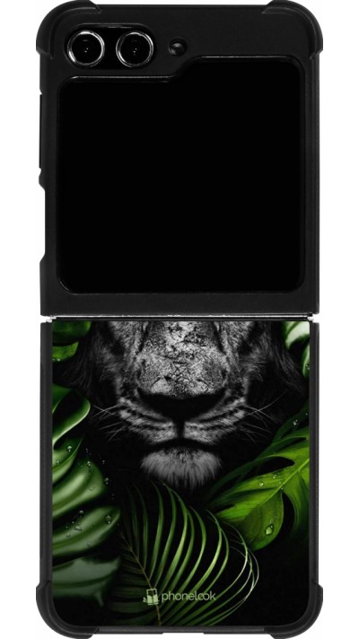 Samsung Galaxy Z Flip5 Case Hülle - Silikon schwarz Forest Lion