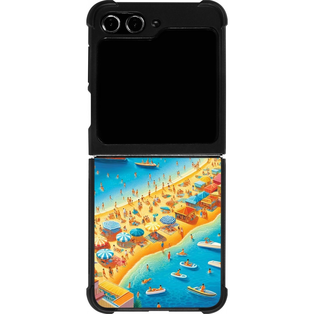 Samsung Galaxy Z Flip5 Case Hülle - Silikon schwarz French Riviera People