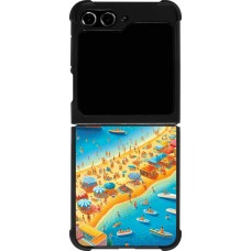 Samsung Galaxy Z Flip5 Case Hülle - Silikon schwarz French Riviera People