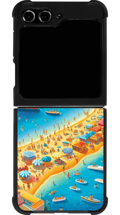 Samsung Galaxy Z Flip5 Case Hülle - Silikon schwarz French Riviera People