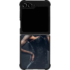 Samsung Galaxy Z Flip5 Case Hülle - Silikon schwarz Halloween 22 Tattooed Girl