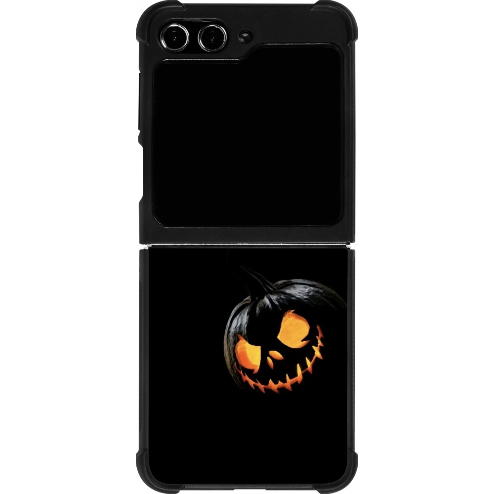 Samsung Galaxy Z Flip5 Case Hülle - Silikon schwarz Halloween 2023 discreet pumpkin