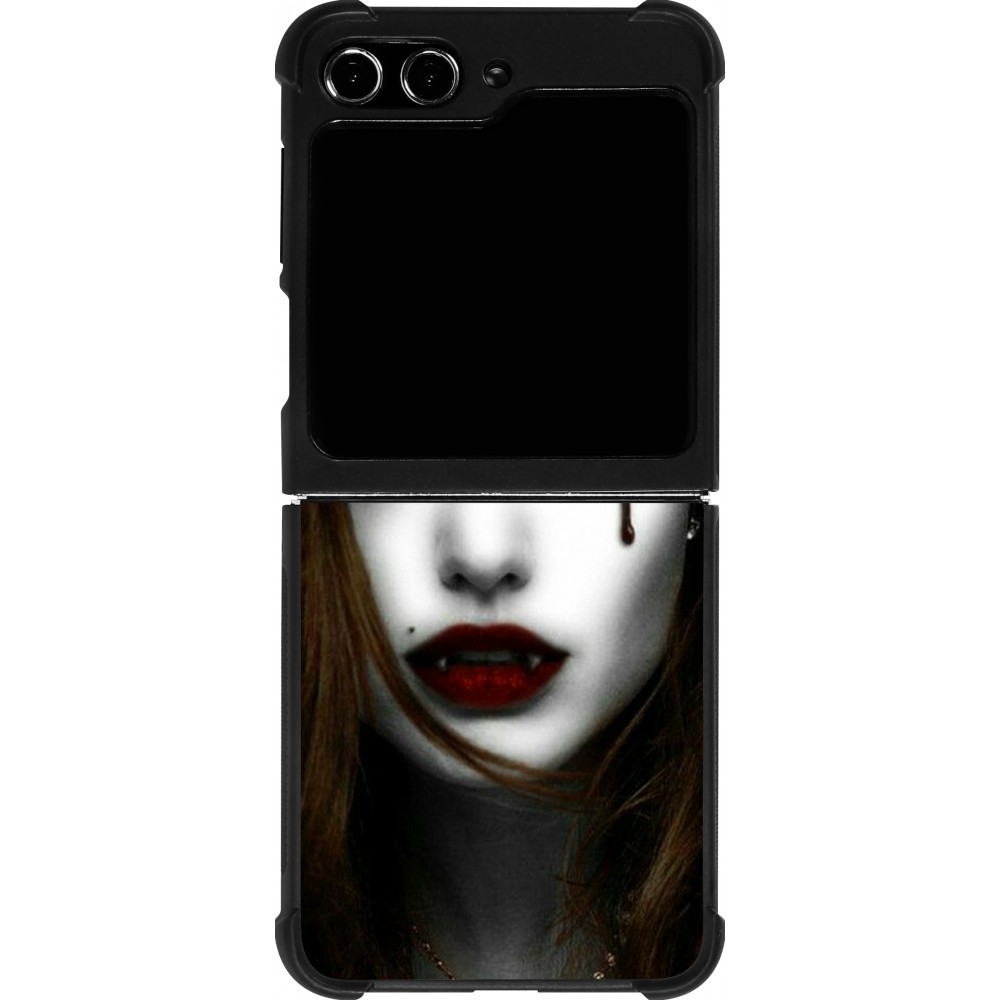 Samsung Galaxy Z Flip5 Case Hülle - Silikon schwarz Halloween 2023 gothic vampire