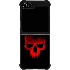 Samsung Galaxy Z Flip5 Case Hülle - Silikon schwarz Halloween 2023 scary skull