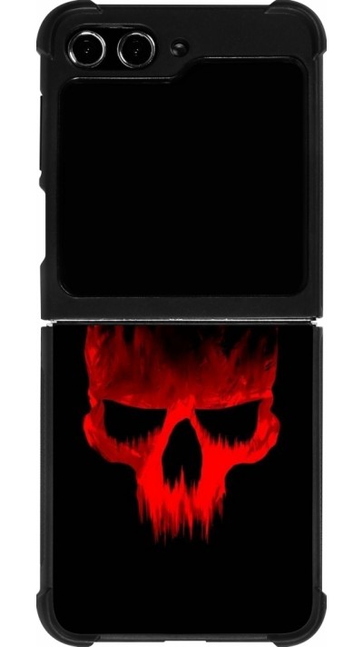 Samsung Galaxy Z Flip5 Case Hülle - Silikon schwarz Halloween 2023 scary skull