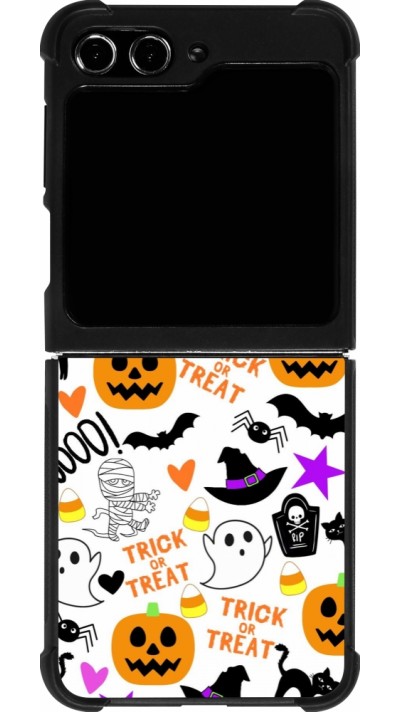 Samsung Galaxy Z Flip5 Case Hülle - Silikon schwarz Halloween 2024 trick or treat