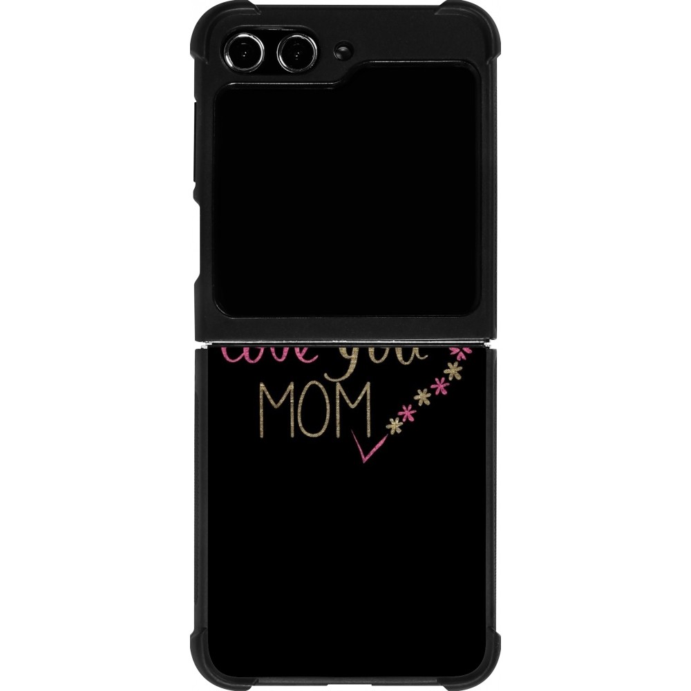 Samsung Galaxy Z Flip5 Case Hülle - Silikon schwarz I love you Mom