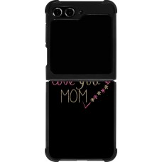 Samsung Galaxy Z Flip5 Case Hülle - Silikon schwarz I love you Mom