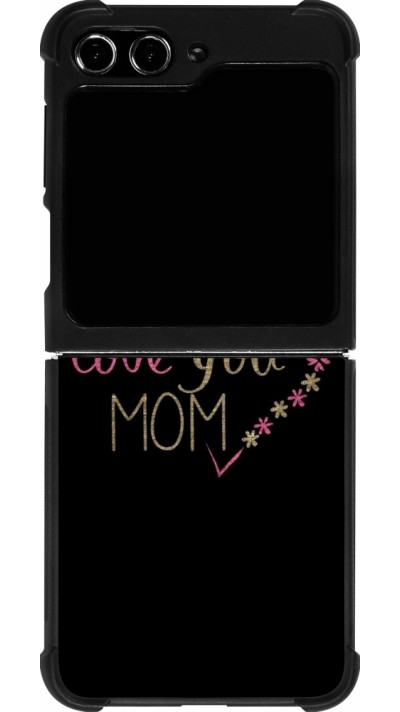 Samsung Galaxy Z Flip5 Case Hülle - Silikon schwarz I love you Mom