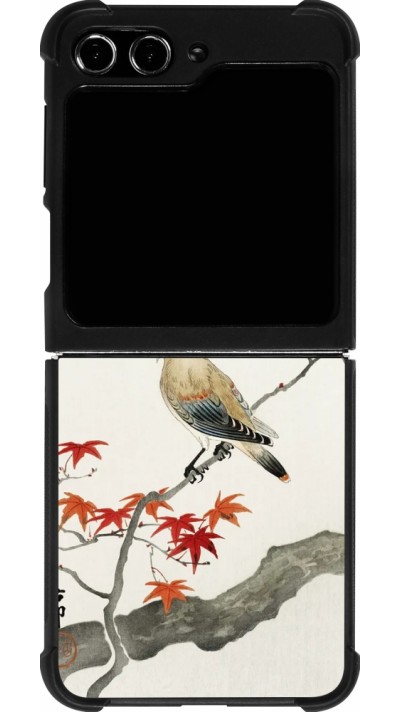 Samsung Galaxy Z Flip5 Case Hülle - Silikon schwarz Japanese Bird