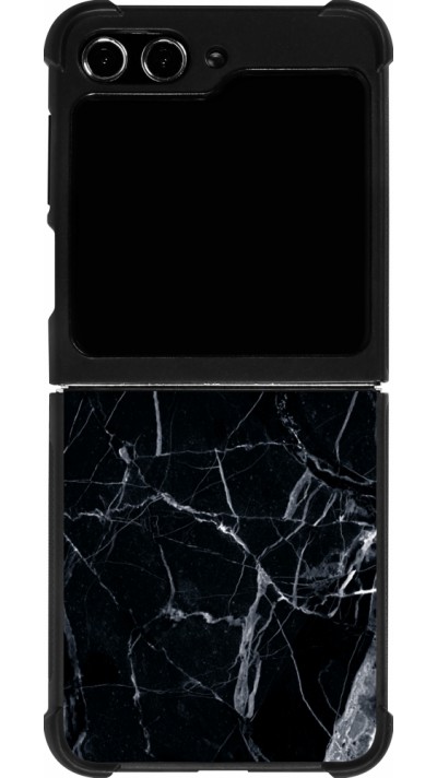 Samsung Galaxy Z Flip5 Case Hülle - Silikon schwarz Marble Black 01