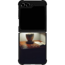 Samsung Galaxy Z Flip5 Case Hülle - Silikon schwarz Mitternachtsleuchten