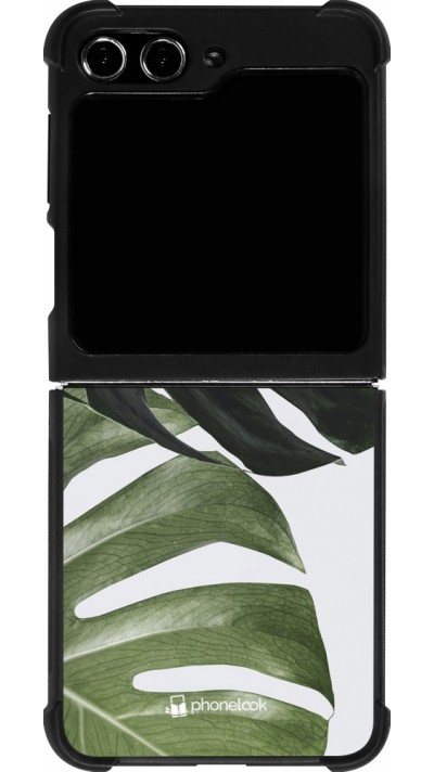 Samsung Galaxy Z Flip5 Case Hülle - Silikon schwarz Monstera Plant