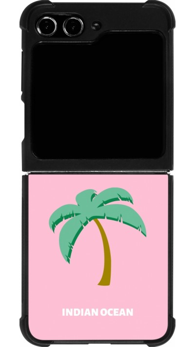 Samsung Galaxy Z Flip5 Case Hülle - Silikon schwarz Pop Summer Destination Maldives