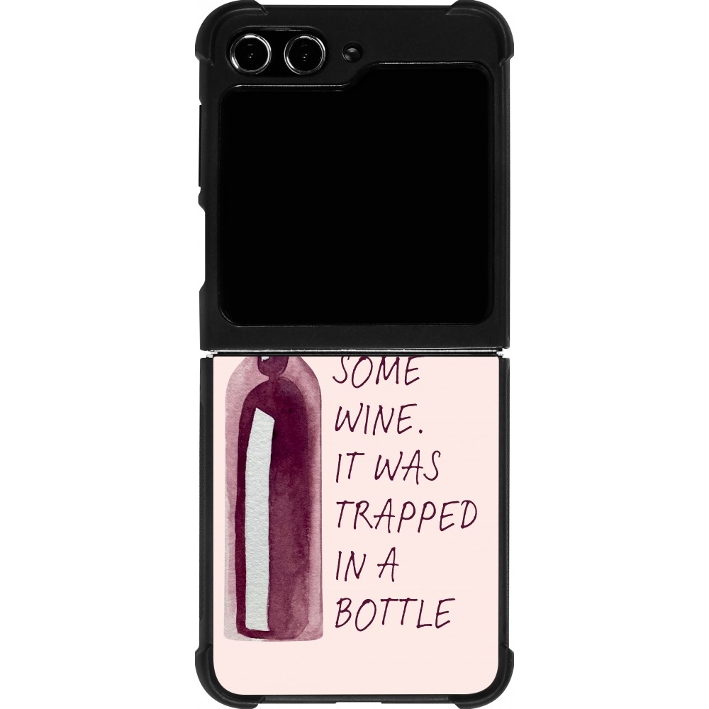 Samsung Galaxy Z Flip5 Case Hülle - Silikon schwarz I just rescued some wine