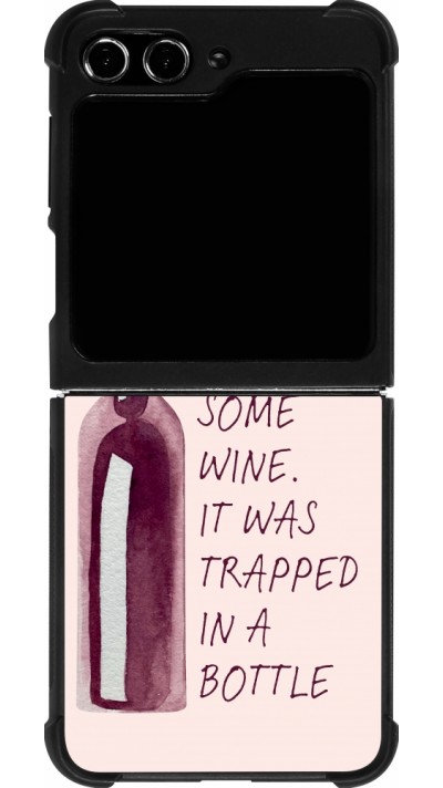 Samsung Galaxy Z Flip5 Case Hülle - Silikon schwarz I just rescued some wine