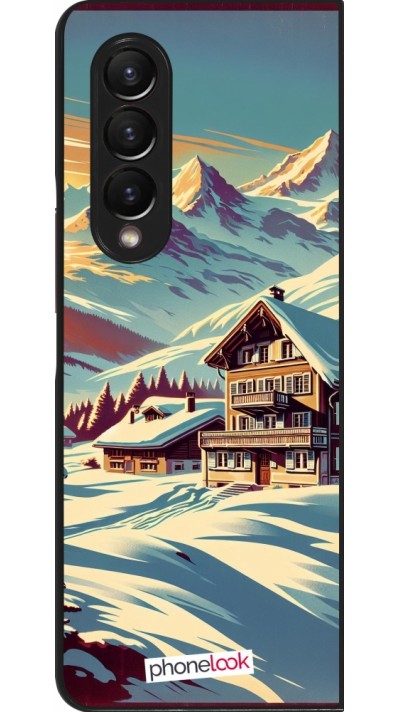 Samsung Galaxy Z Fold3 5G Case Hülle - Chalet Berg verschneit